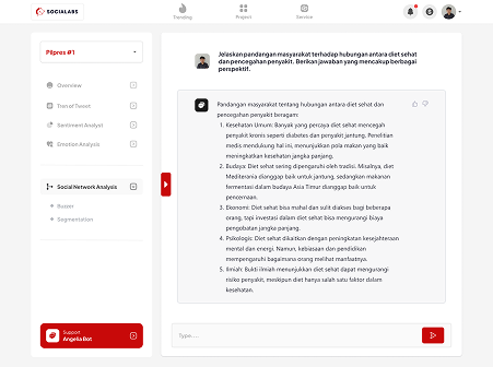 SociaLabs social analytics dashboard